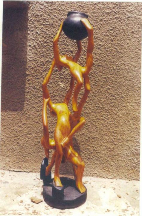 Sculpture titled "DANSEUSES" by Mamadou Seye, Original Artwork