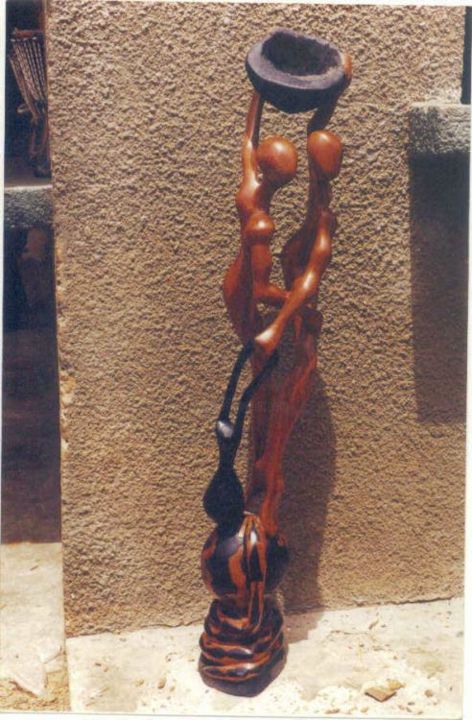 Sculpture titled "DANSEUSES" by Mamadou Seye, Original Artwork