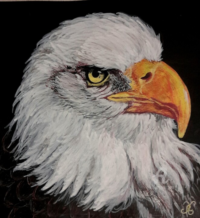 Drawing titled "Eagle" by Maman Aigle, Original Artwork, Marker