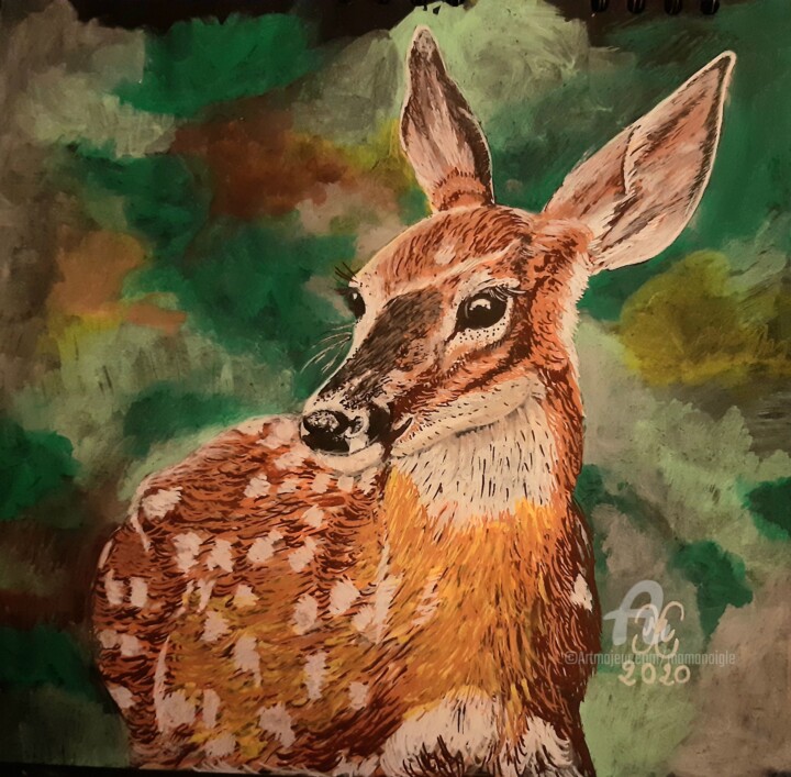 La Biche Animal Totem Dibujo Por Maman Aigle Artmajeur