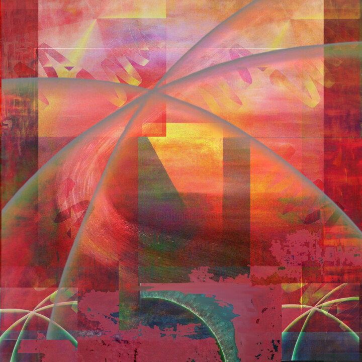 Painting titled "Désir/Vision neu" by Mamduh Fansa, Original Artwork, Digital Collage