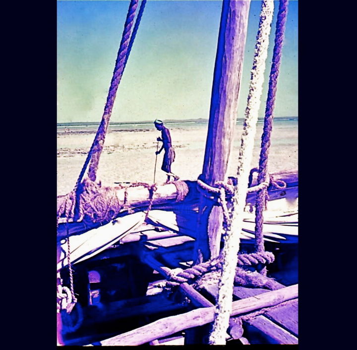 「Old man in the beach」というタイトルの写真撮影 Amamedeによって, オリジナルのアートワーク
