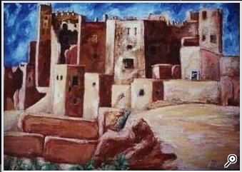 Painting titled "kasbah de tamddaghte" by Amecouleur, Original Artwork, Other