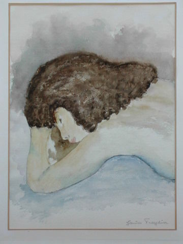 Pittura intitolato "La belle endormie (…" da Mamija, Opera d'arte originale