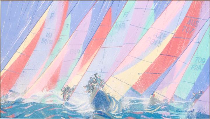 Pittura intitolato "Triumph Waves" da Mammadhuseyn Huseynov, Opera d'arte originale, Acrilico