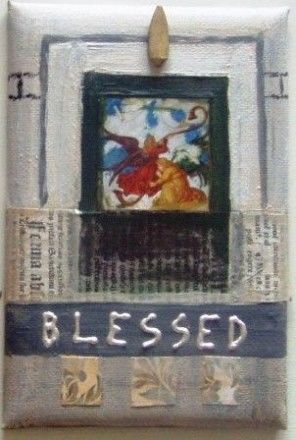 Painting titled "Blessed" by Mamsula, Original Artwork