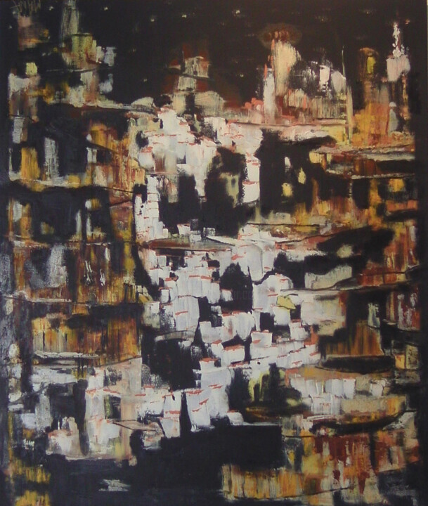 Картина под названием "arcane de l'art" - Mana, Подлинное произведение искусства, Масло