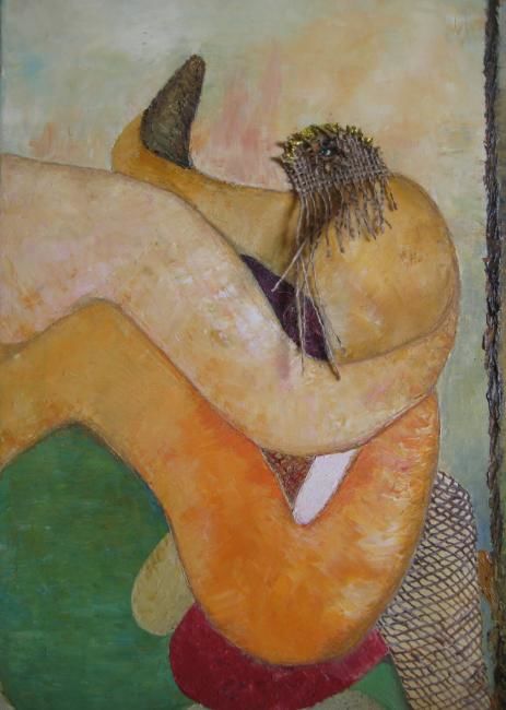 Картина под названием "Miche : huile sur t…" - Manaâ, Подлинное произведение искусства, Масло