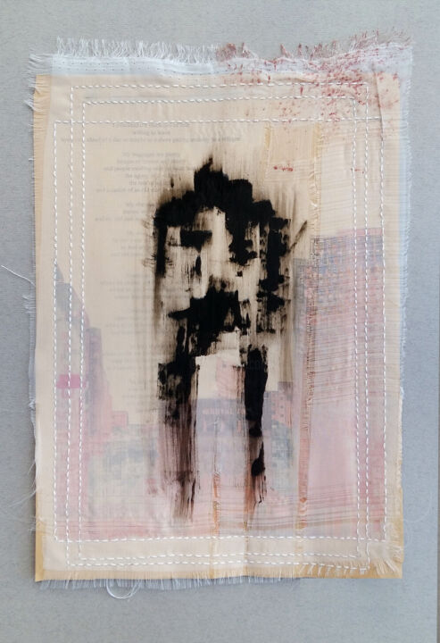 Collagen mit dem Titel "Ode to Beirut – Fig…" von Manar Ali Hassan Galvani, Original-Kunstwerk, Collagen