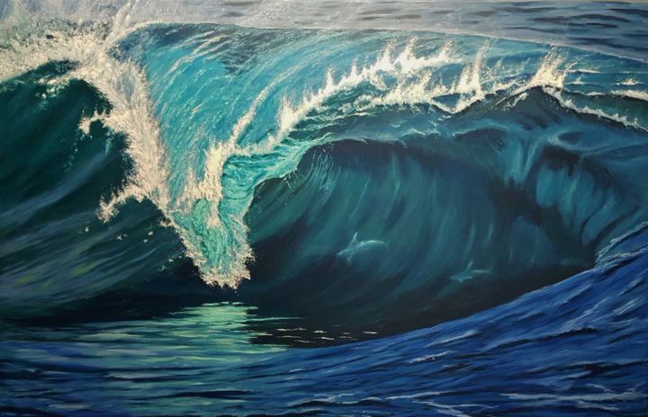 Painting titled "Power point" by Mantas Naulickas, Original Art, Oil