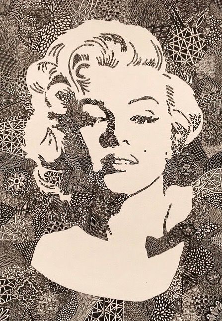 Peinture intitulée "Marilyn Monroe" par Zehra Betül Fi̇Li̇Z, Œuvre d'art originale, Crayon