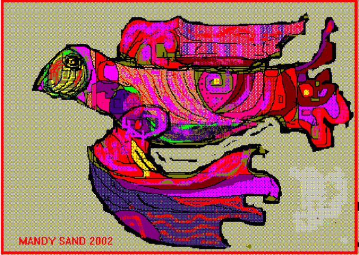Digital Arts titled "The bird" by Mandy Sand, Original Artwork, Digital Painting