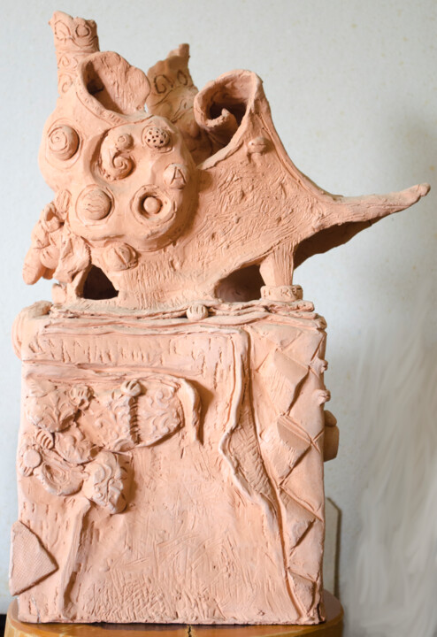 Sculptuur getiteld "Odd object" door Mandy Sand, Origineel Kunstwerk, Keramiek