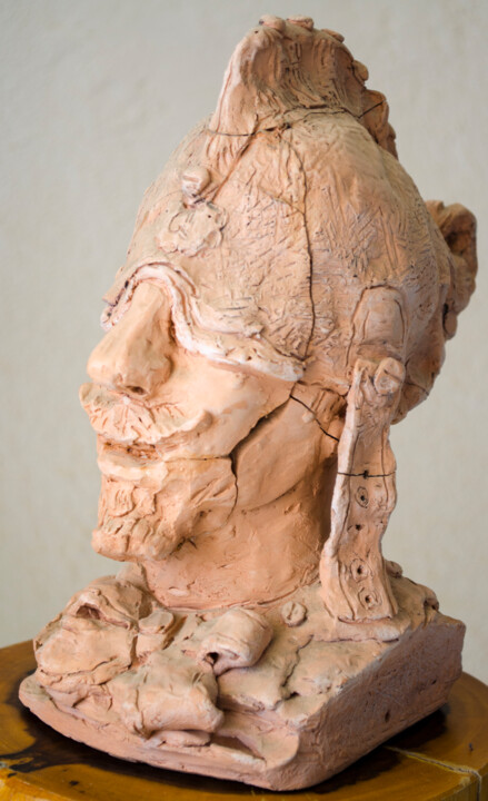 Sculpture titled "Don Quichote" by Mandy Sand, Original Artwork, Ceramics