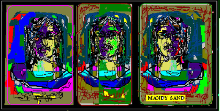 Цифровое искусство под названием "Self Portrait  digi…" - Mandy Sand, Подлинное произведение искусства, Цифровая живопись
