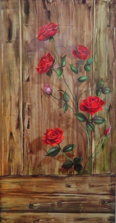 Pintura intitulada "Rosas do marcelo To…" por Maneco Araújo, Obras de arte originais