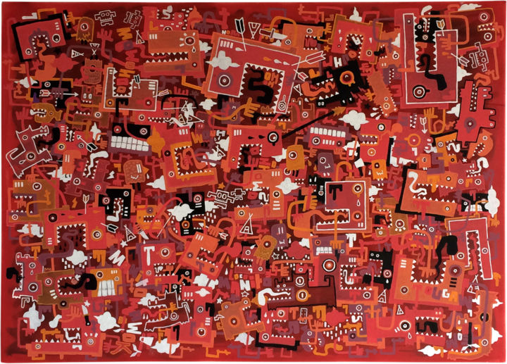 Pintura titulada "Lez indiens" por Manito, Obra de arte original, Acrílico