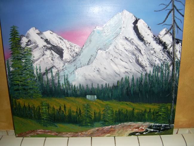 Painting titled "montaña" by Manel Presculi, Original Artwork