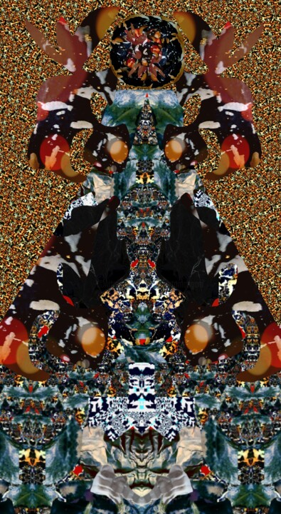 Digitale Kunst mit dem Titel "Il monaco zen (e al…" von Mangani', Original-Kunstwerk