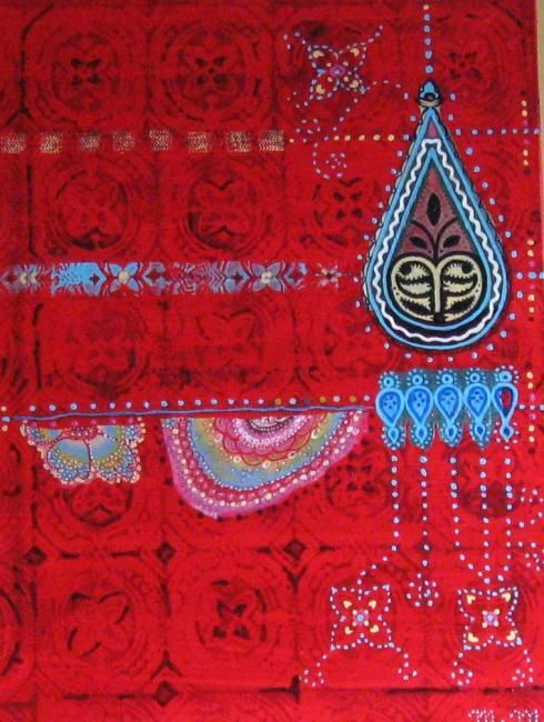 Painting titled "Indian Red" by Monika Macken, Original Artwork