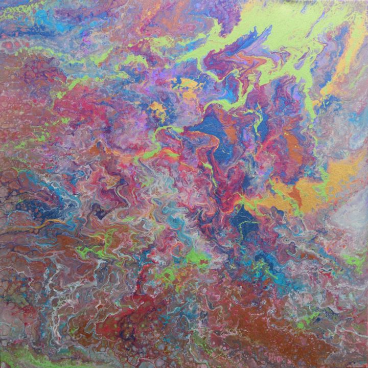 Peinture intitulée "Iridescent" par Pascal Mangeot, Œuvre d'art originale, Acrylique