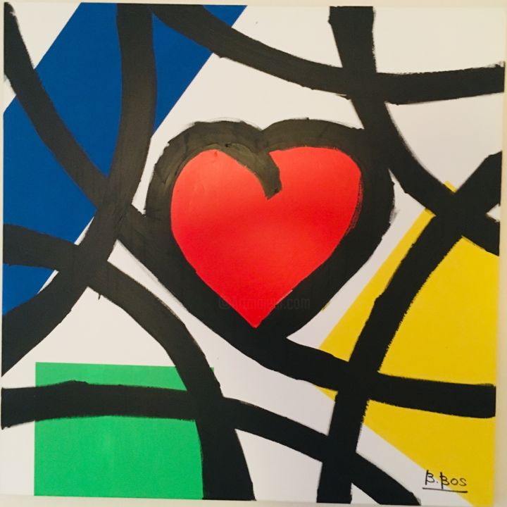 Peinture intitulée "Unchain my heart" par B. Bos, Œuvre d'art originale
