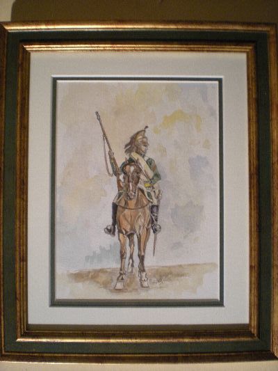 Pittura intitolato ""dragon à cheval"" da Lionel Vanadia, Opera d'arte originale