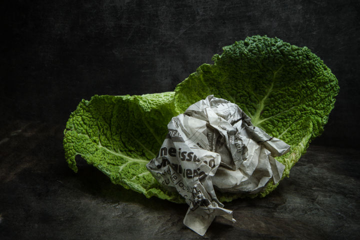 Photographie intitulée "Feuilles de choux" par Jean-François Mansencal, Œuvre d'art originale, Photographie numérique