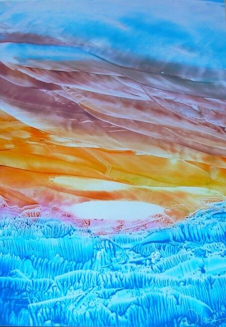 Картина под названием "sunrise hues" - Manjiri Joshi, Подлинное произведение искусства