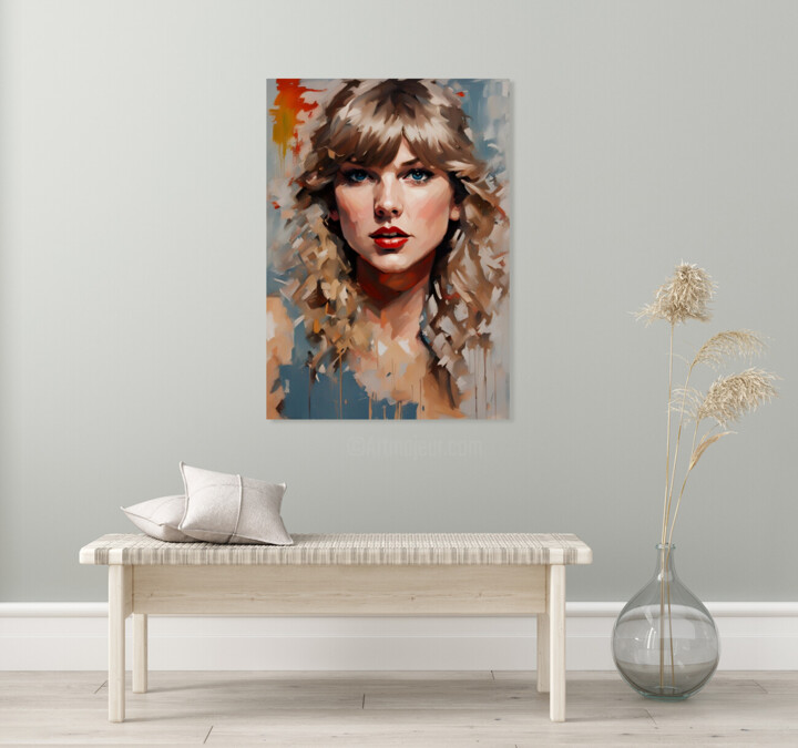 Taylor Swift Celebrity Icon Framed Metallic Art — Art Maiden by Karlana