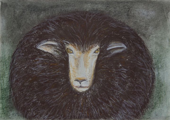 Dibujo titulada "Mad Sheep" por Mandy Leung, Obra de arte original, Otro