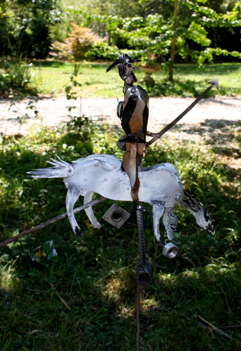 Скульптура под названием "DON QUICHOTTE DE LA…" - Gillsman, Подлинное произведение искусства, Металлы