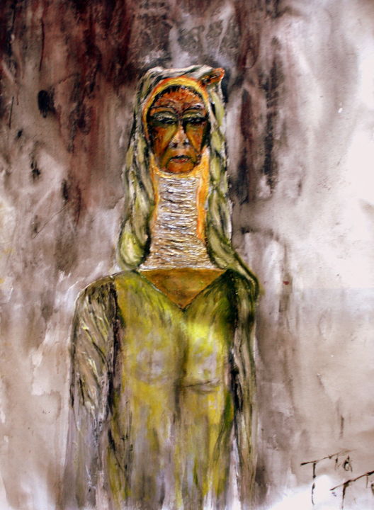 Painting titled "FEMME DU MONDE: FEM…" by Gillsman, Original Artwork, Acrylic