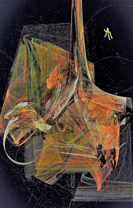 Arts numériques intitulée "ACCROCHE COEUR" par Manoella Fouquet, Œuvre d'art originale, Peinture numérique
