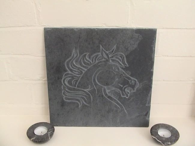 Sculpture titled "Horse's Head" by Man Of Stone, Original Artwork