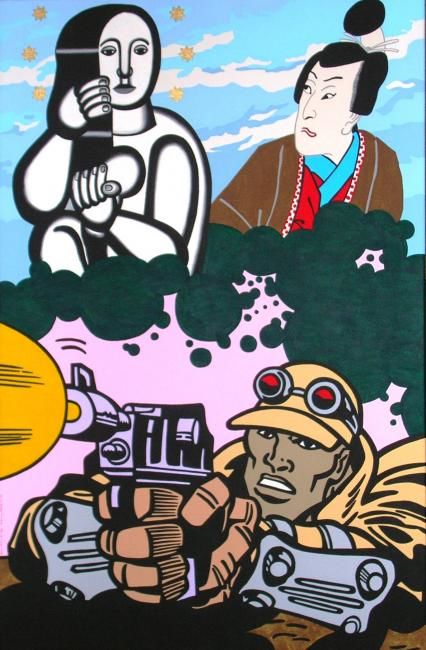 Pintura titulada "comic-japo" por Manolo Zambrano, Obra de arte original,