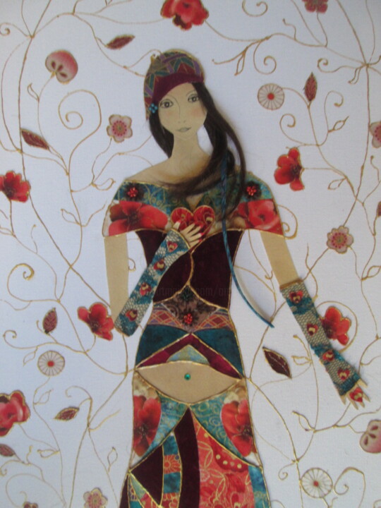 Art textile intitulée "LILI BOiHEME" par Manon, Œuvre d'art originale, Tissu