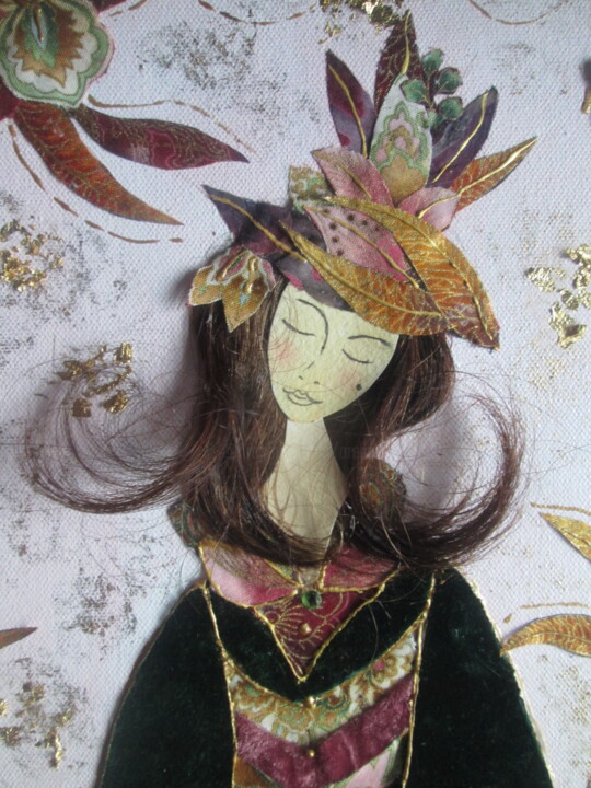 Art textile intitulée "MARGOT G P" par Manon, Œuvre d'art originale, Tissu