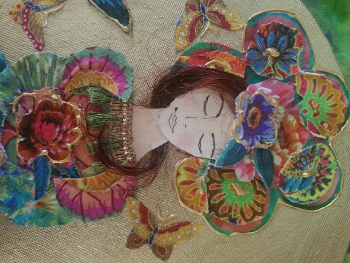 "ADELE" başlıklı Tekstil Sanatı Manon tarafından, Orijinal sanat, Kumaş
