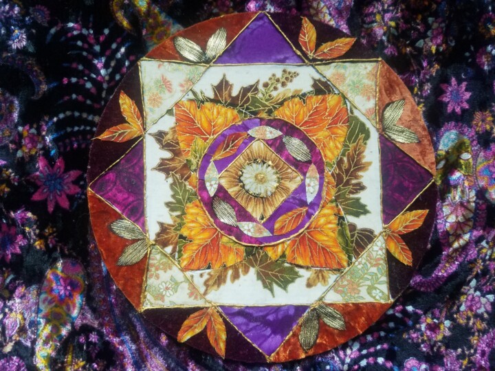 "FLEUR D'AUTOMNE" başlıklı Tekstil Sanatı Manon tarafından, Orijinal sanat, Kumaş