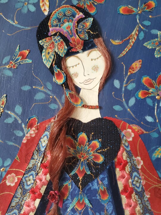 Art textile intitulée "MARIANNE" par Manon, Œuvre d'art originale, Tissu
