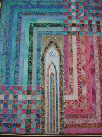 Textile Art titled "Le jardin des cande…" by Manon, Original Artwork, Fabric
