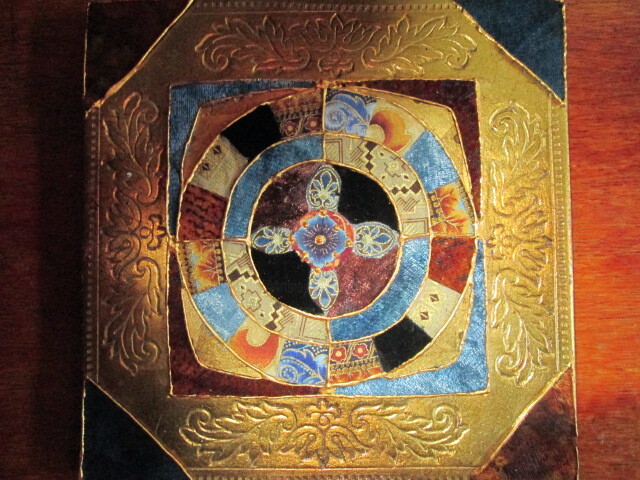 Collages intitulée "L étoile" par Manon, Œuvre d'art originale, Tissu
