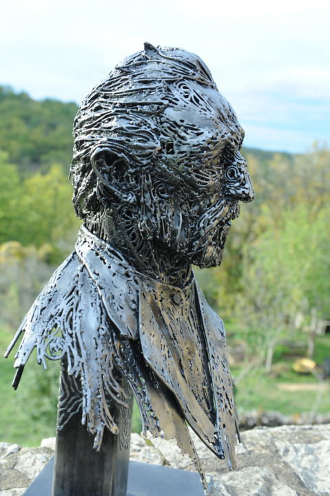 Скульптура под названием "Vincent Van Gogh" - Alex & Manon, Подлинное произведение искусства, Металлы