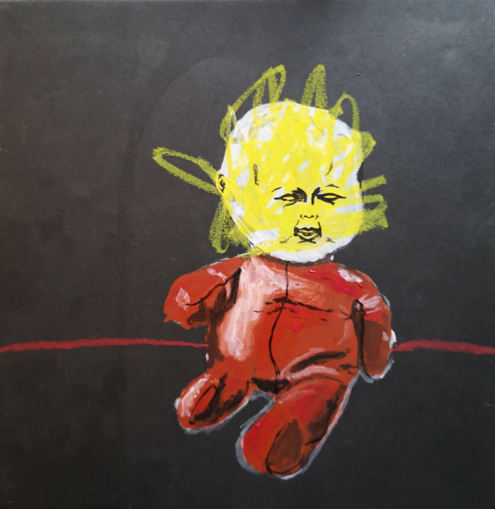 Peinture intitulée "Baby" par Manon Tanzilli, Œuvre d'art originale, Acrylique