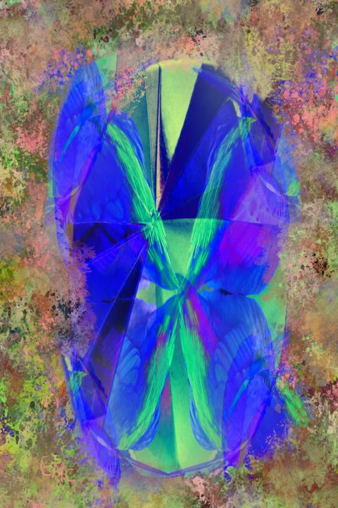 Digitale Kunst mit dem Titel "Kingfishers Birth" von Manos Chronakis, Original-Kunstwerk, Digitale Malerei