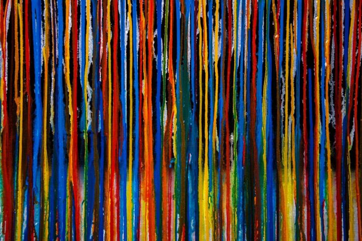 Painting titled "Colors of Iris 2" by Manos Zervos, Original Artwork, Acrylic