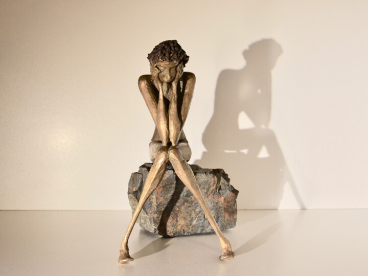 Escultura titulada "L'Indécise" por Manoyan, Obra de arte original, Bronce