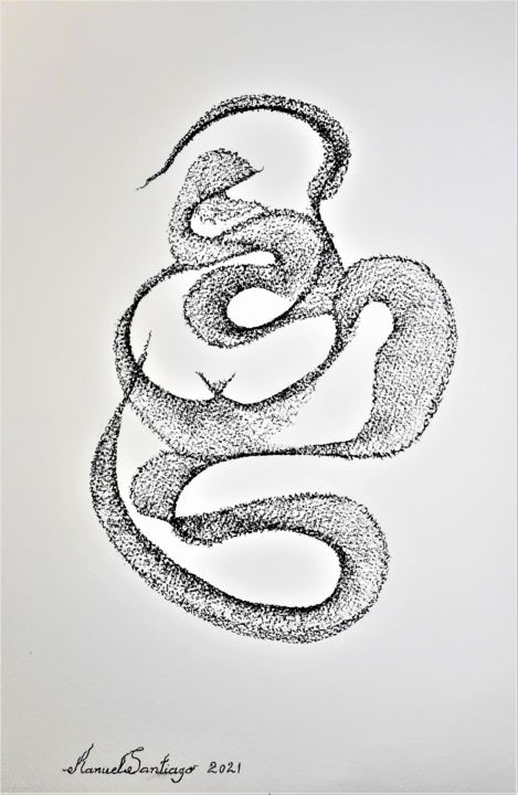 Drawing titled "'MARINERO INTREPIDO…" by Manuel Santiago, Original Art, Charcoal
