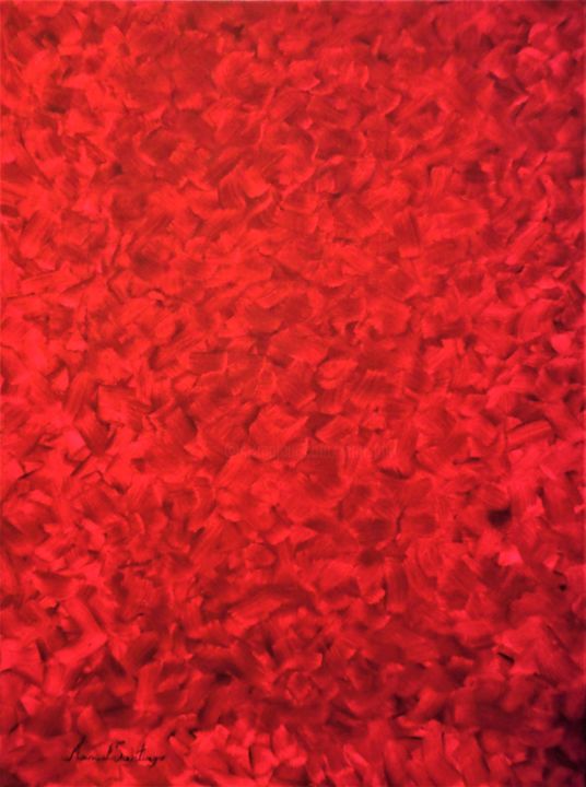 Painting titled "'MELTDOWN I' 2021" by Manuel Santiago, Original Art, Oil Mounted on Stretcher frame